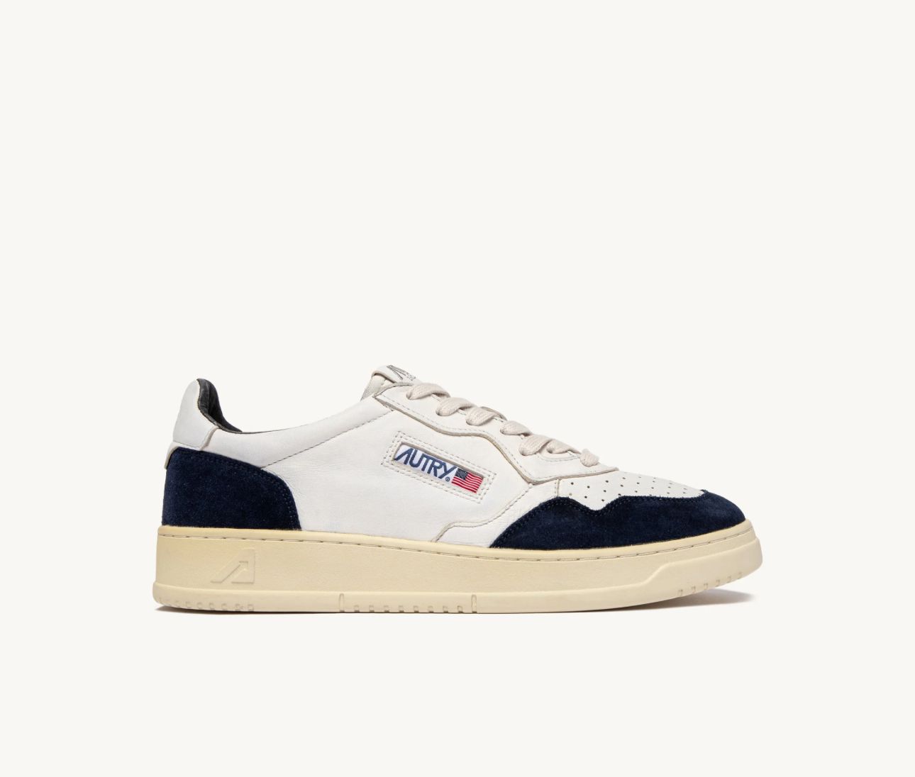 Autry Medalist Low — Bianco / Blu