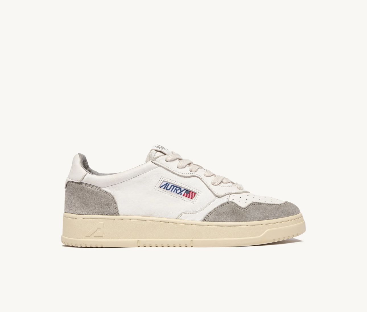 Autry Medalist Low — Bianco/Grigio