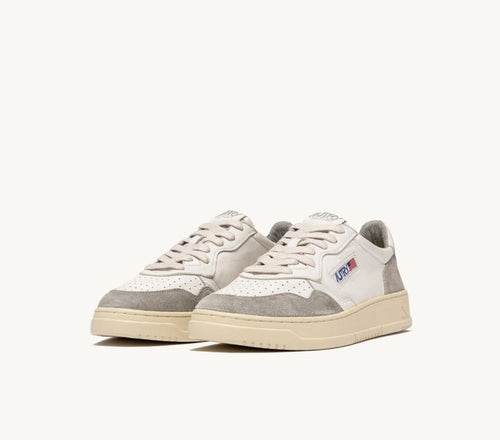 Autry Medalist Low — Bianco/Grigio
