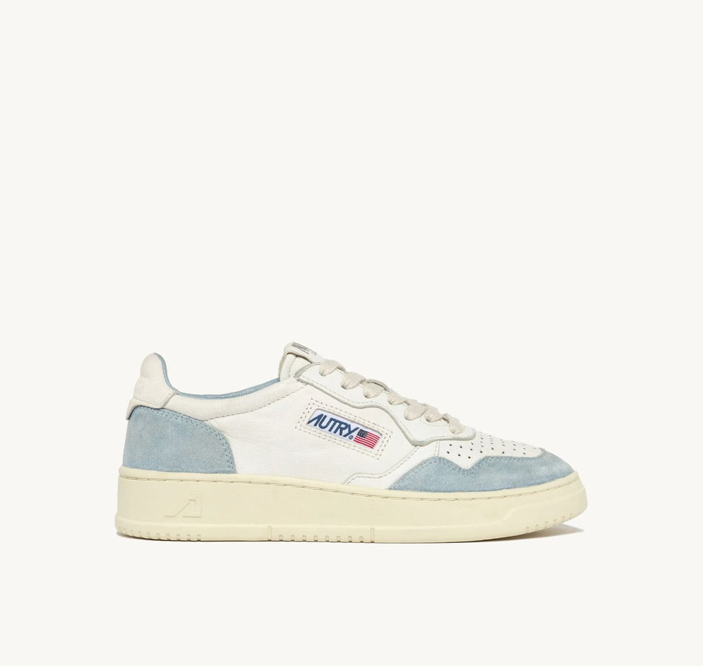 Autry Medalist Low — Bianco / Azzurro