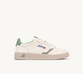 AUTRY SNEAKERS SNEAKERS MEDALIST LOW IN PELLE FEATHER GRAY E DARK SEA